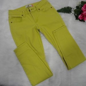 Cabi skinny leg jeans size 2 neon yellow